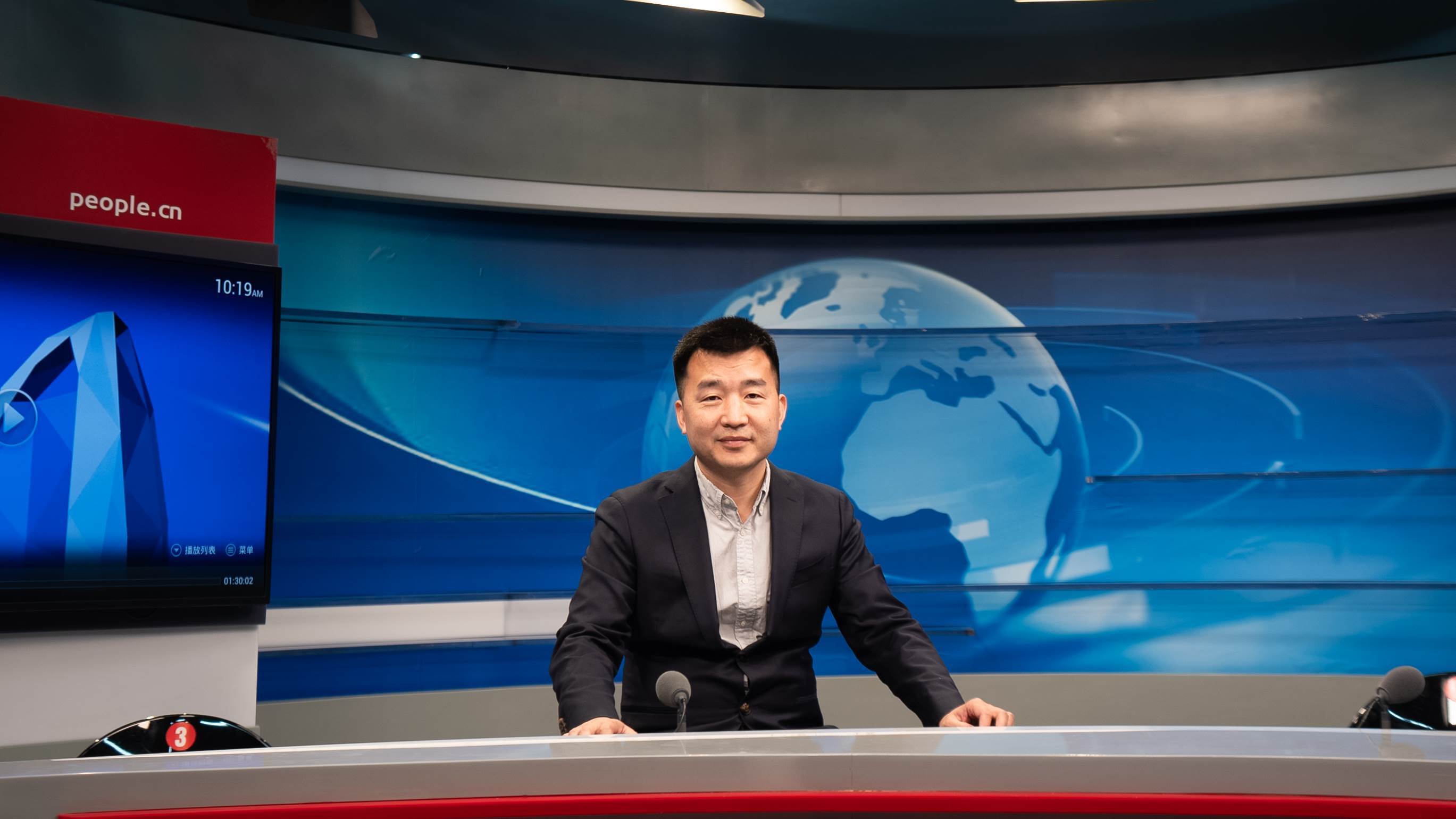 應(yīng)急管理部國家自然災(zāi)害防治研究院研究員，博士生導(dǎo)師許沖作客人民網(wǎng)。人民網(wǎng)記者 葛泰佚攝