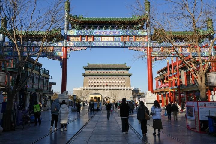 這是2024年12月26日從前門大街拍攝的正陽門箭樓。